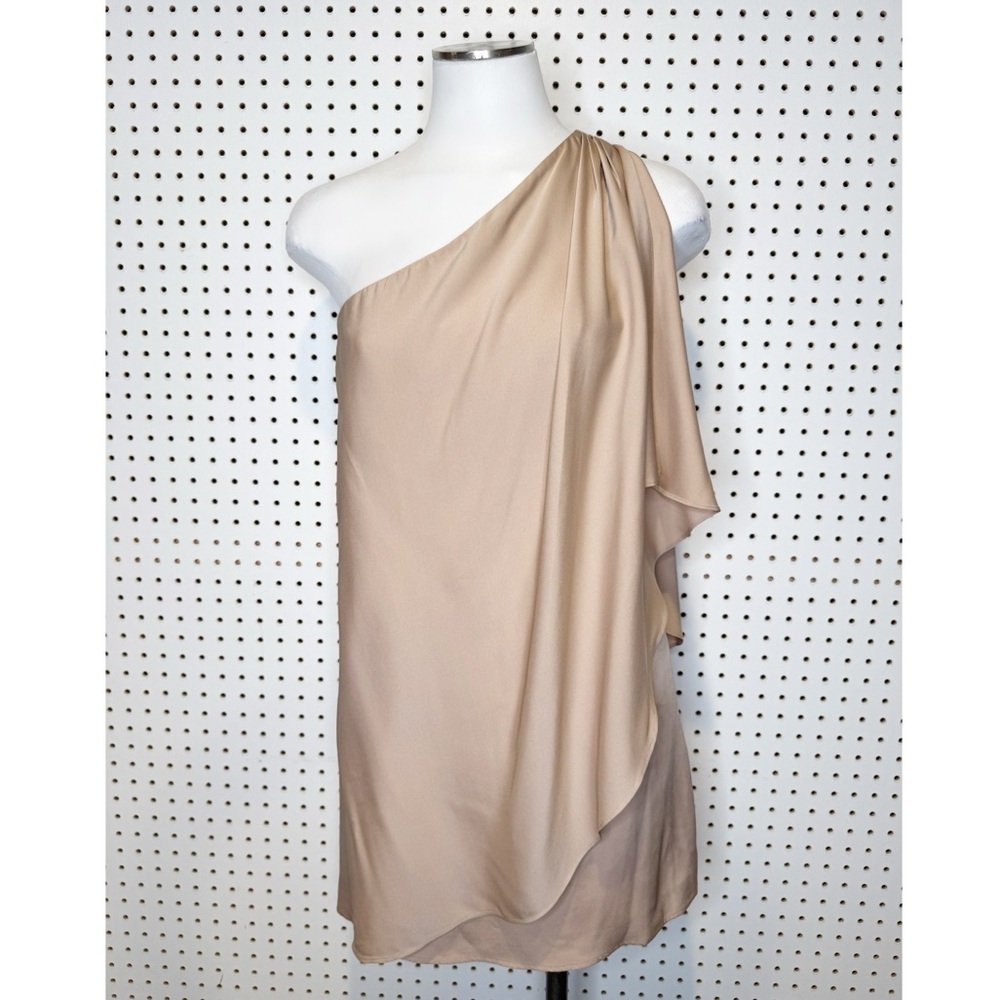 Rachel Zoe | One Shoulder Tunic Dress, Mini Length, Drape‎ Silhouette Sz. 4
